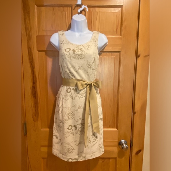 Anthropologie Jacquard Backless Cocktail Dress, Size 2 - Picture 1 of 9